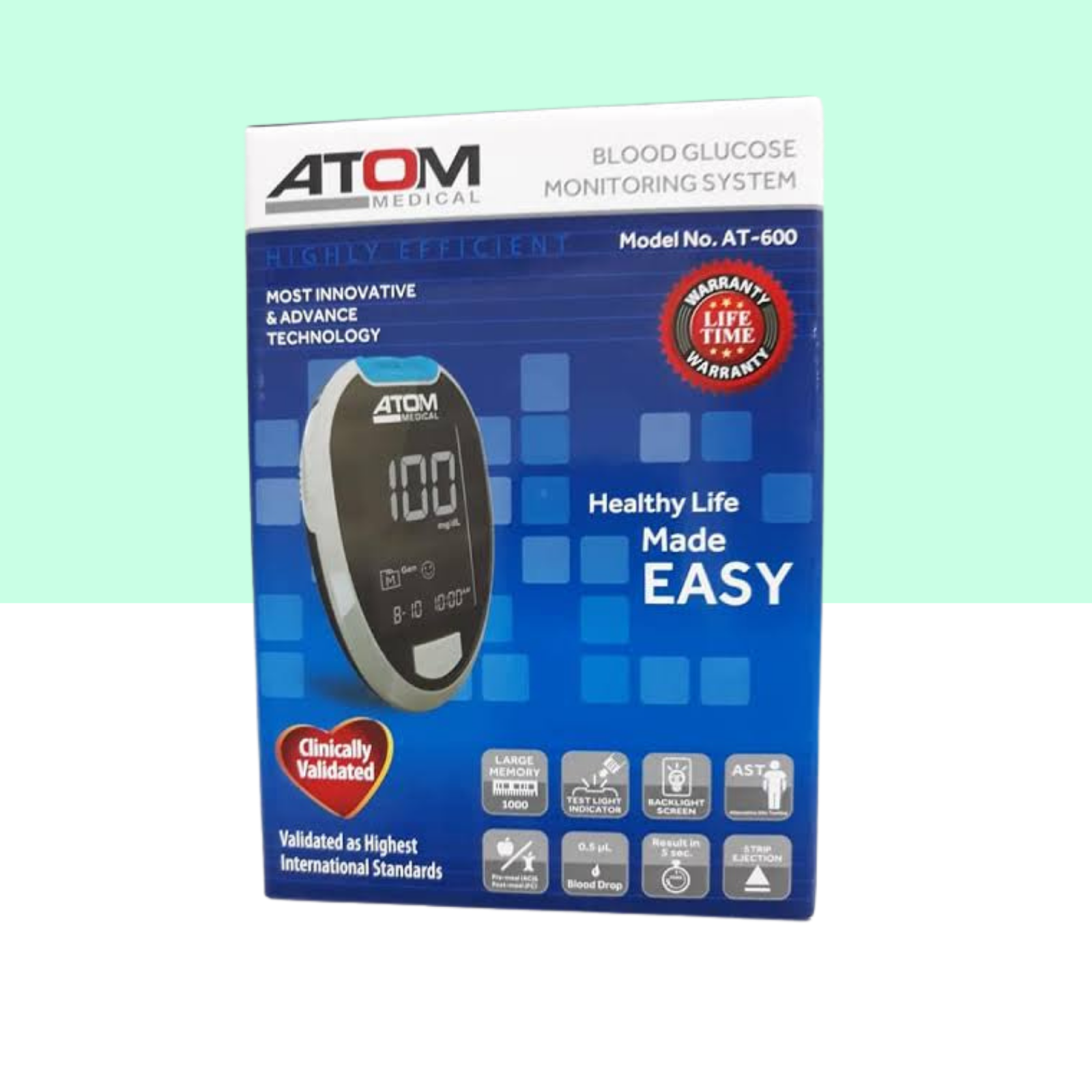 Blood Work Device Atom AT-600 Blood Glucose Meter Price in Pakistan